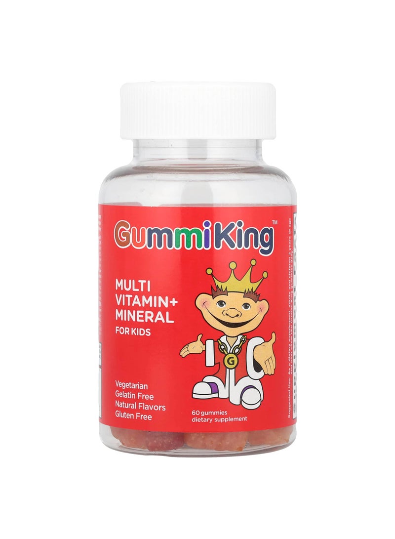 Multi Vitamin + Mineral For Kids, Grape, Lemon, Orange, Strawberry And Cherry, 60 Gummies